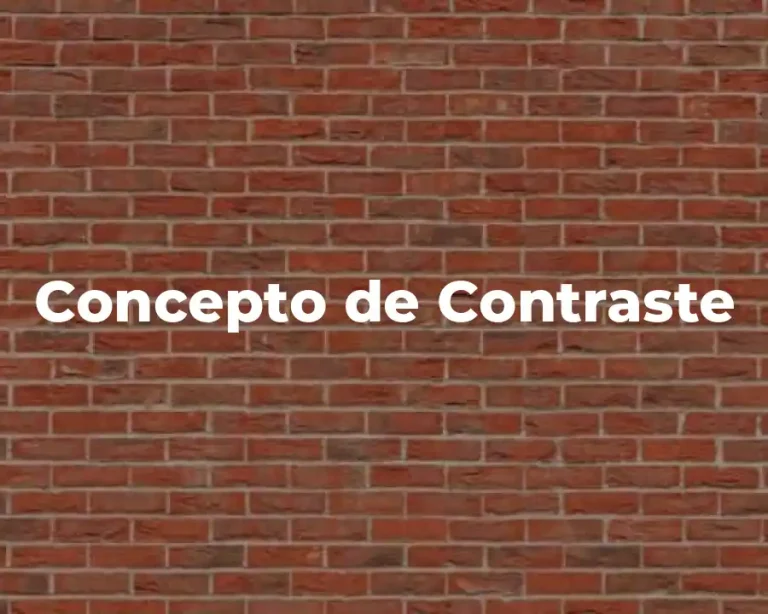 Concepto de Contraste