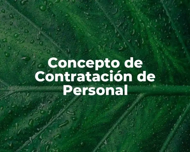 Concepto de Contratación de Personal