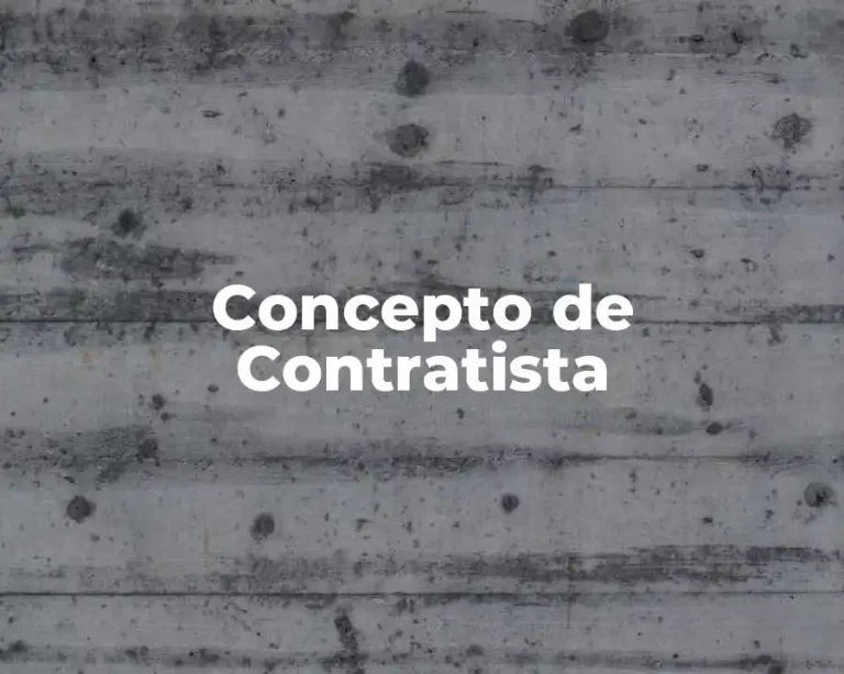 Concepto de Contratista