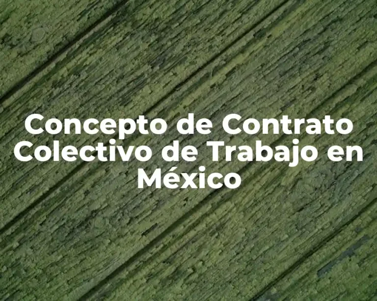 Concepto de Contrato Colectivo de Trabajo en México