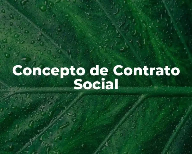 Concepto de Contrato Social