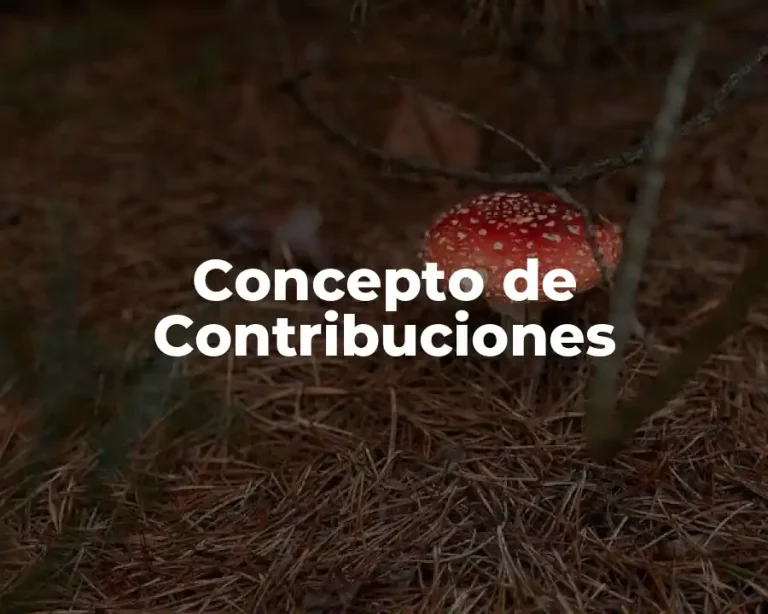 Concepto de Contribuciones