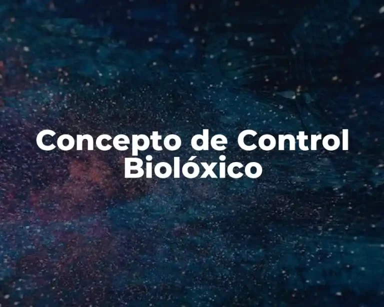 Concepto de Control Biolóxico