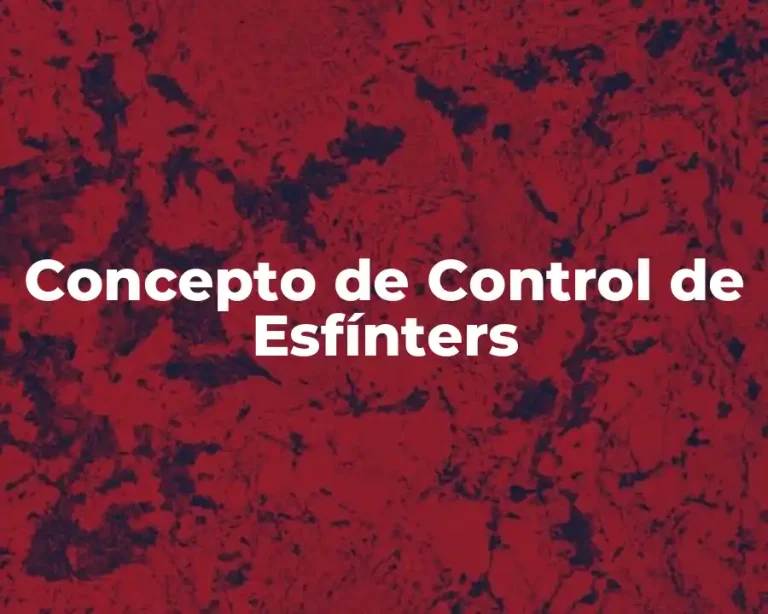 Concepto de Control de Esfínters