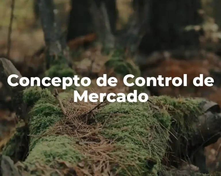 Concepto de Control de Mercado