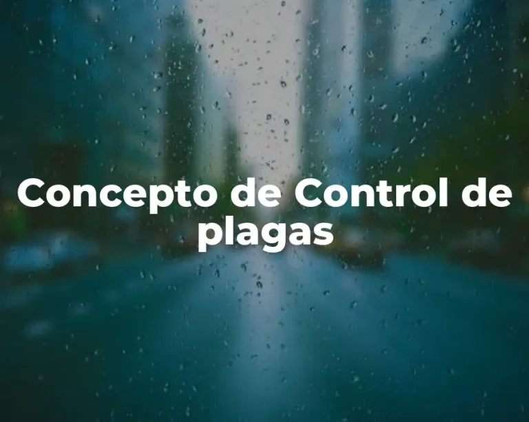 Concepto de Control de plagas