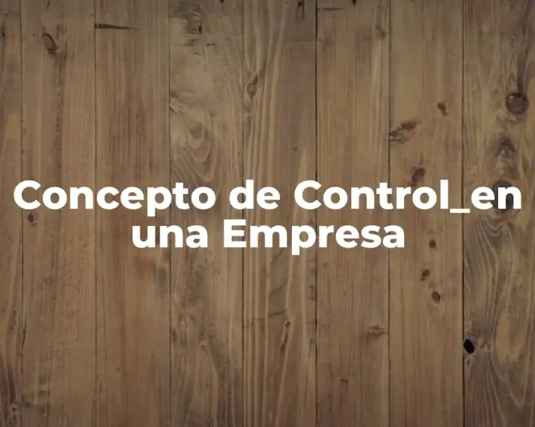 Concepto de Control_en una Empresa