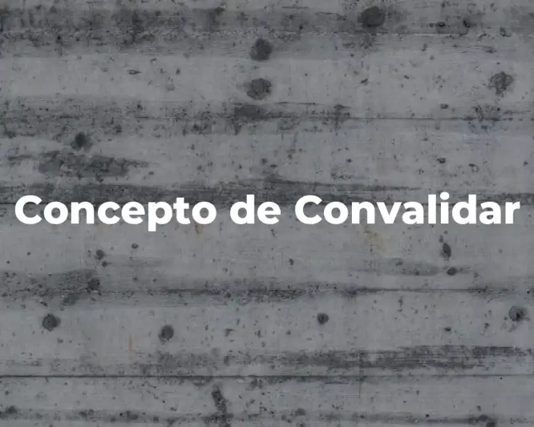 Concepto de Convalidar