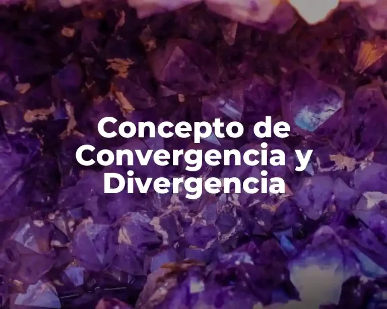 Concepto de Convergencia y Divergencia