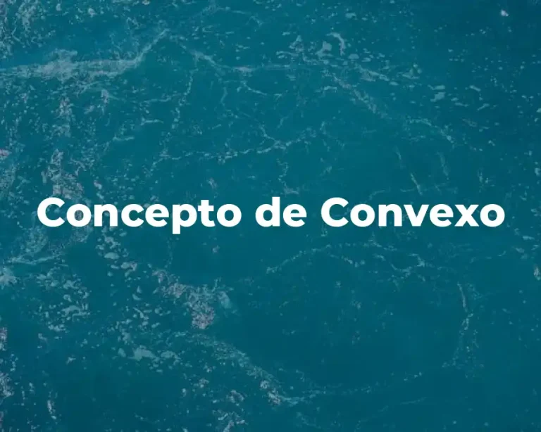 Concepto de Convexo