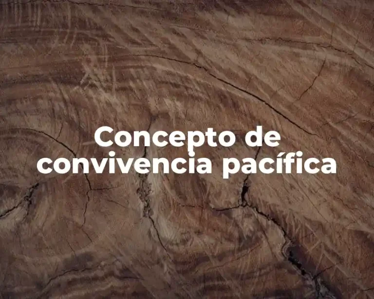 Concepto de convivencia pacífica