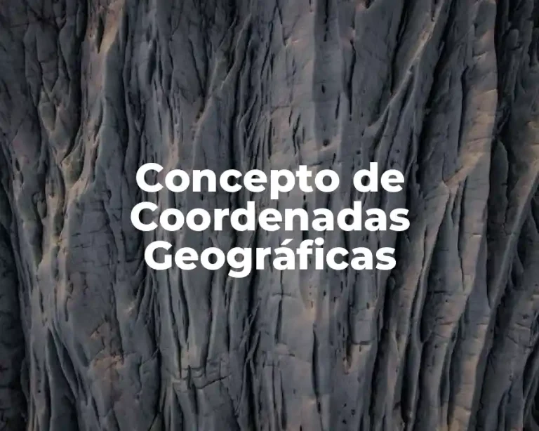 Concepto de Coordenadas Geográficas