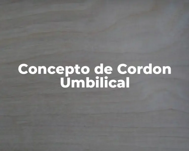 Concepto de Cordon Umbilical