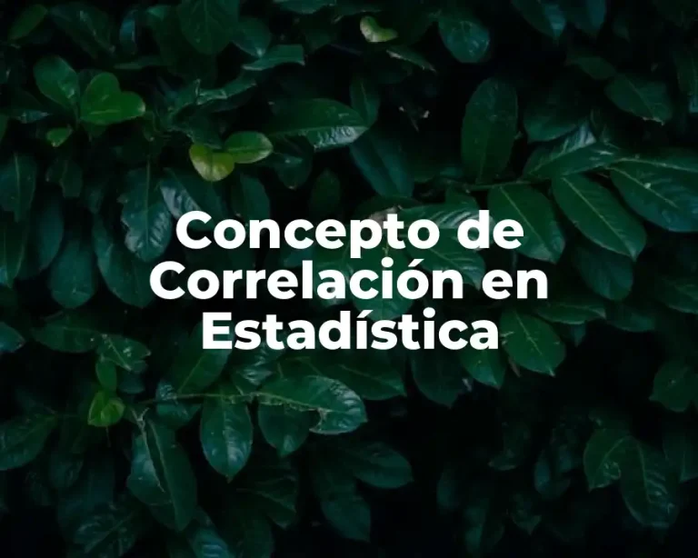 Concepto de Correlación en Estadística
