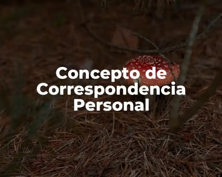 Concepto de Correspondencia Personal