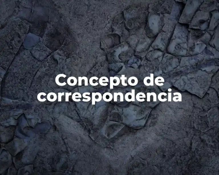 Concepto de correspondencia