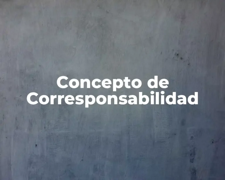 Concepto de Corresponsabilidad