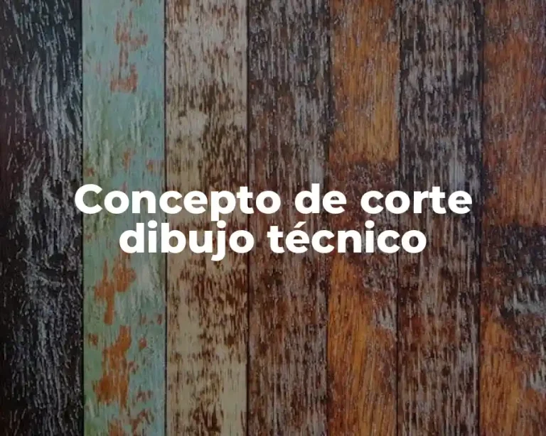 Concepto de corte dibujo técnico