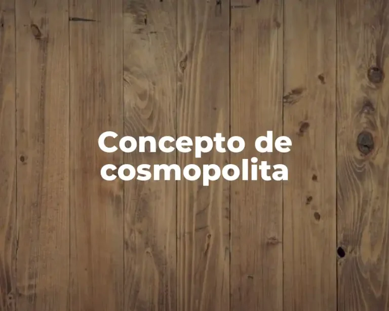 Concepto de cosmopolita
