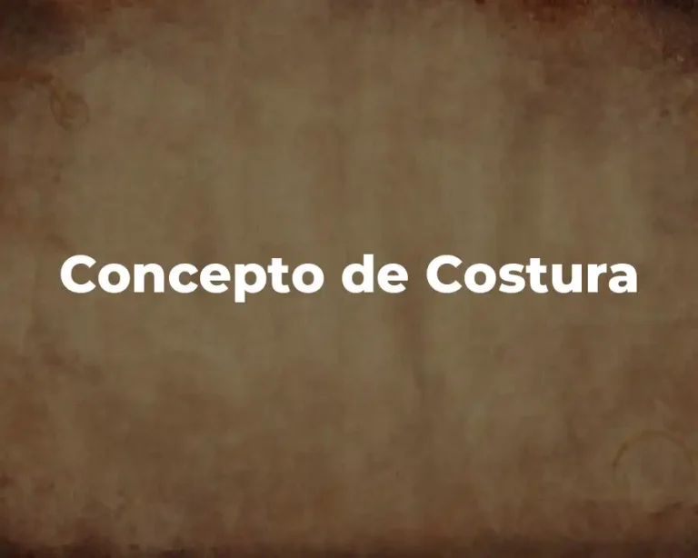 Concepto de Costura