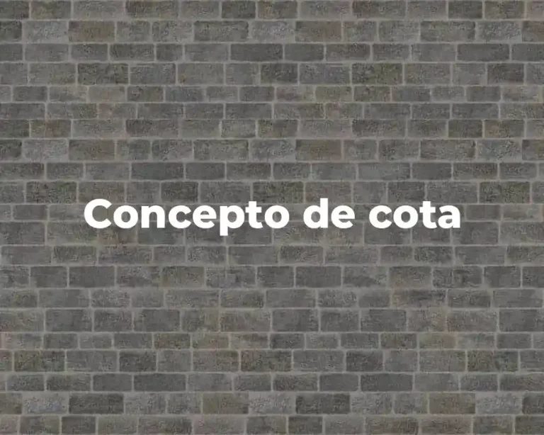 Concepto de cota