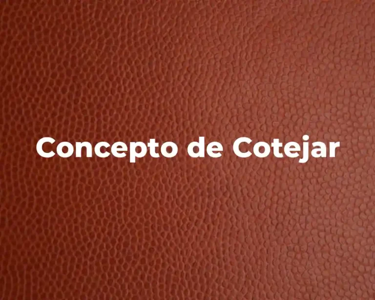 Concepto de Cotejar