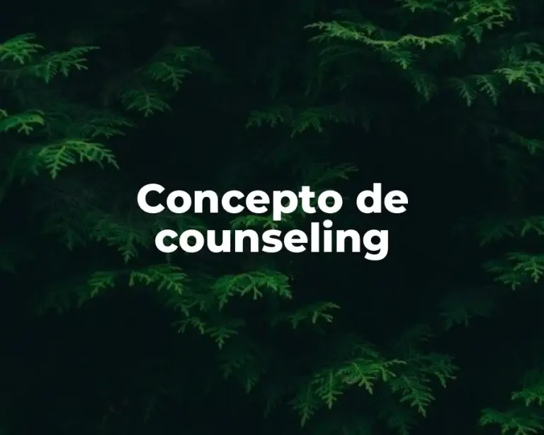 Concepto de counseling