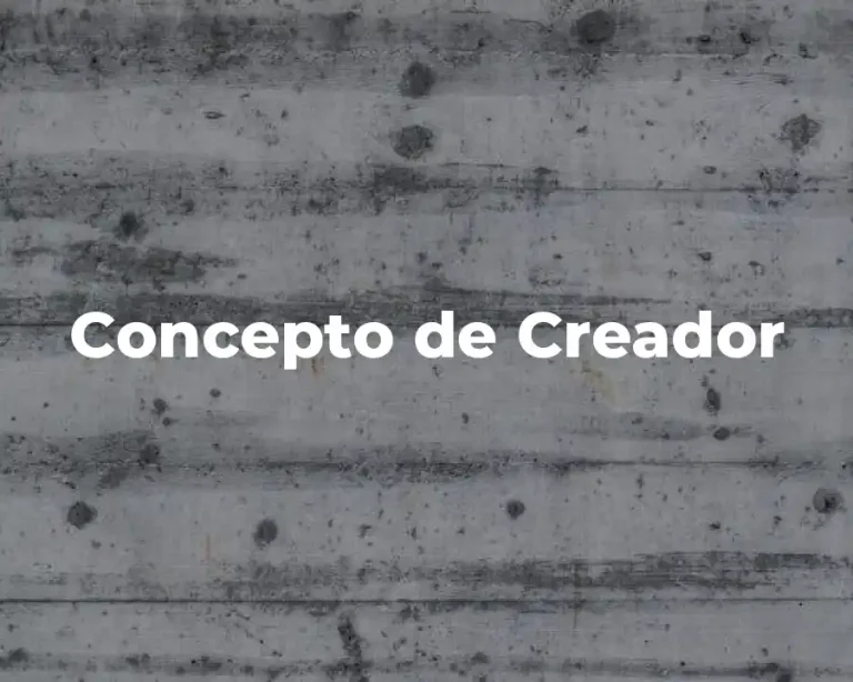 Concepto de Creador
