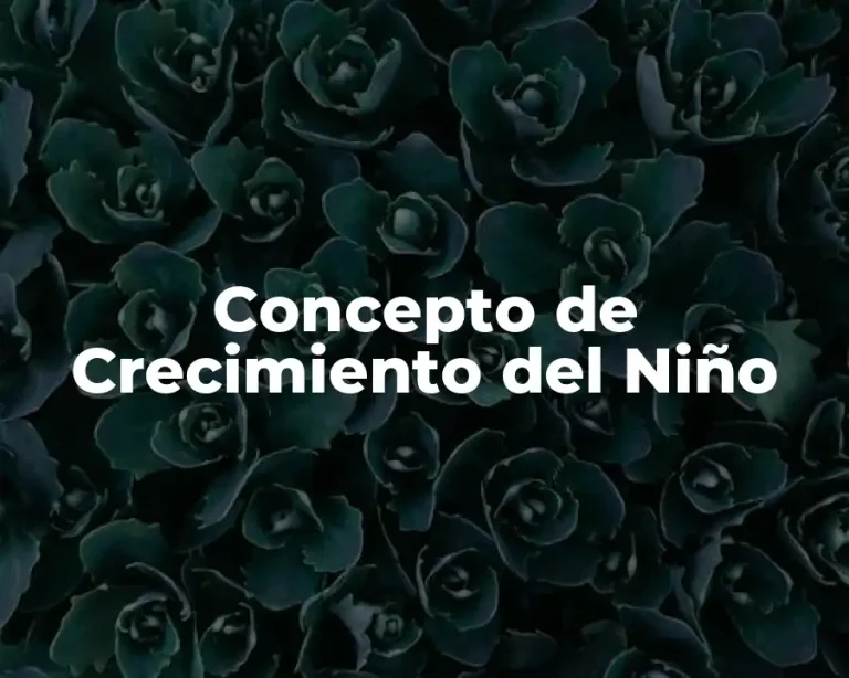 Concepto de Crecimiento del Niño