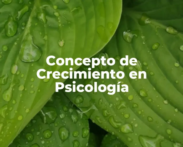Concepto de Crecimiento en Psicología