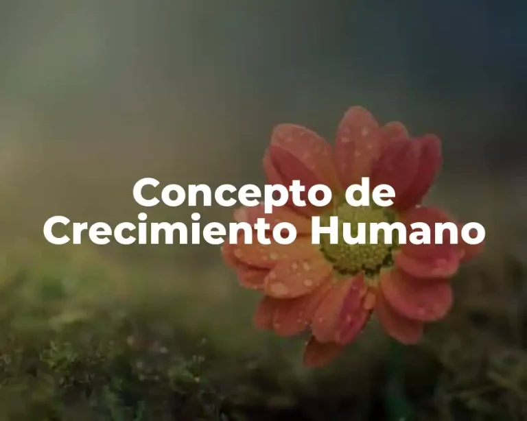 Concepto de Crecimiento Humano