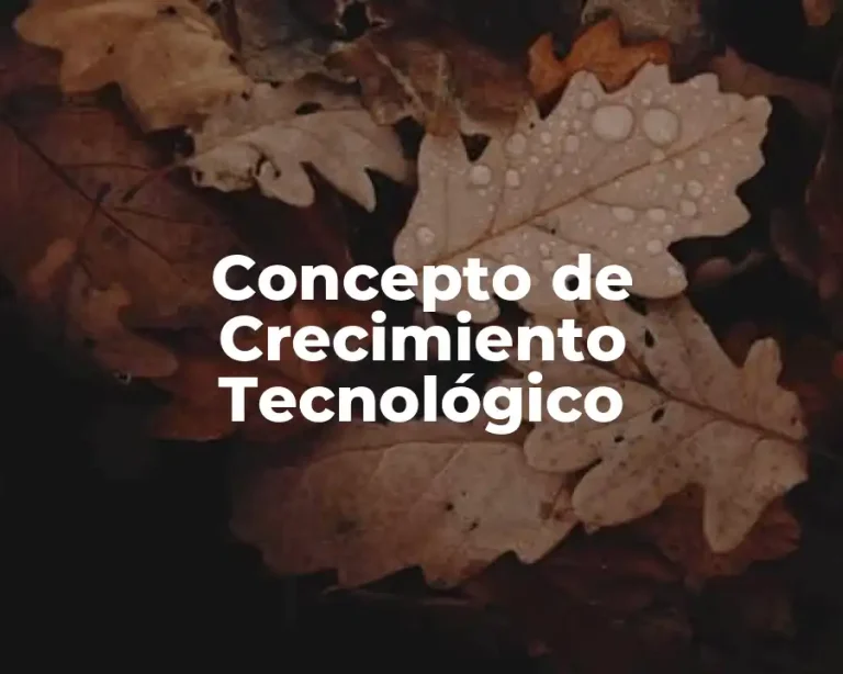 Concepto de Crecimiento Tecnológico