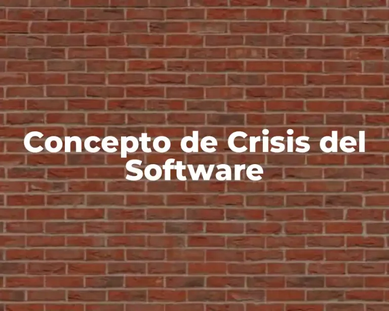 Concepto de Crisis del Software