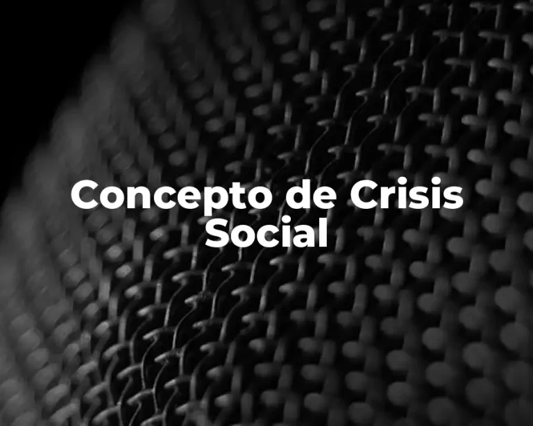 Concepto de Crisis Social