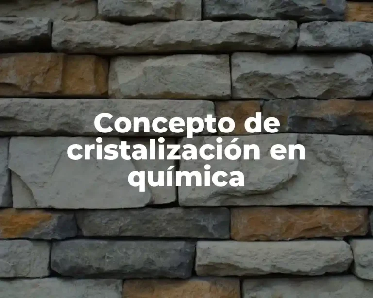 Concepto de cristalización en química