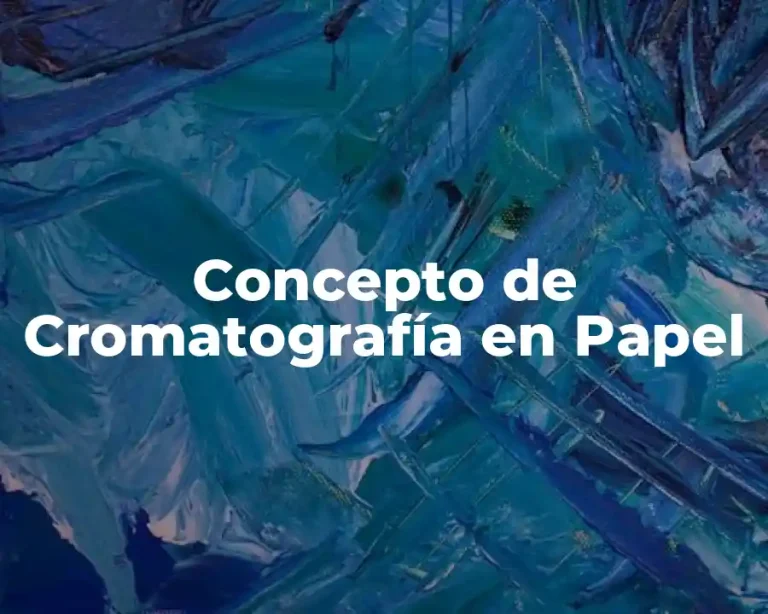 Concepto de Cromatografía en Papel