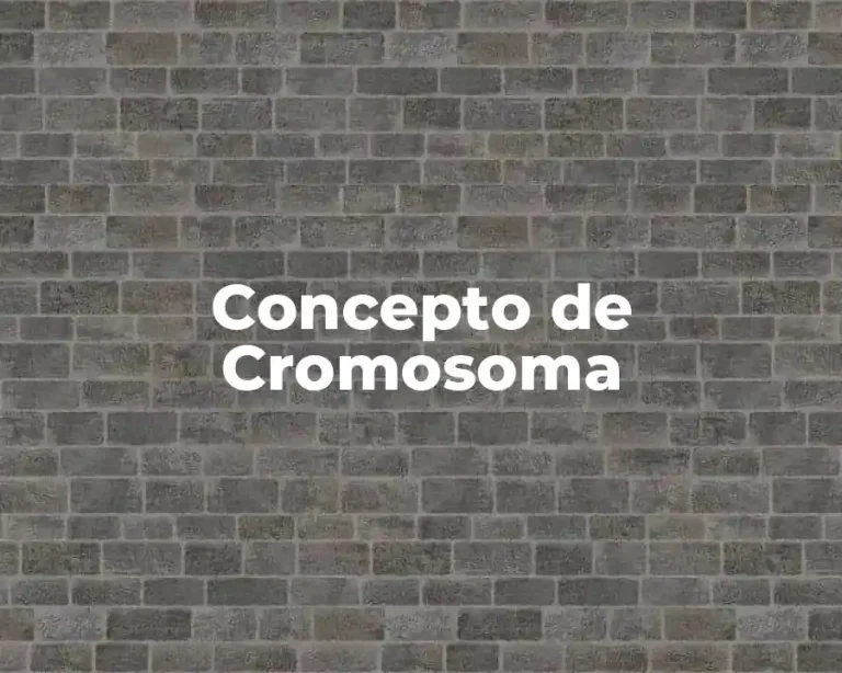 Concepto de Cromosoma