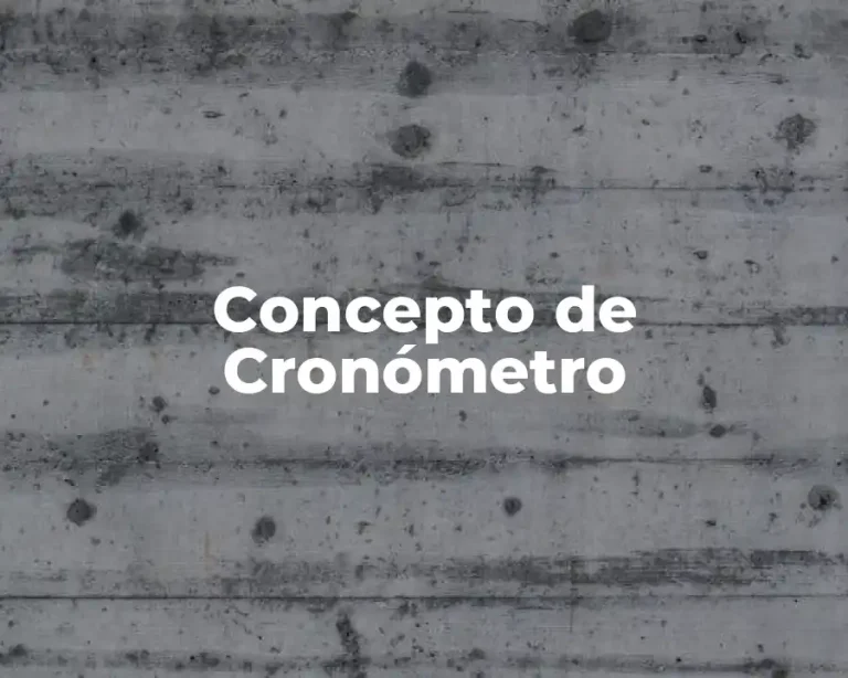 Concepto de Cronómetro
