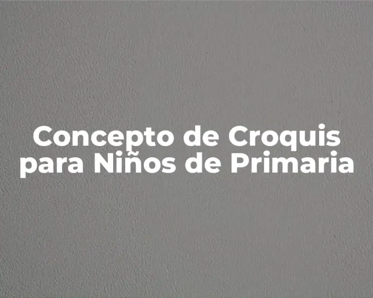 Concepto de Croquis para Niños de Primaria