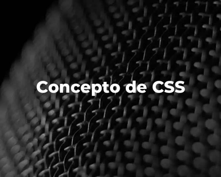 Concepto de CSS
