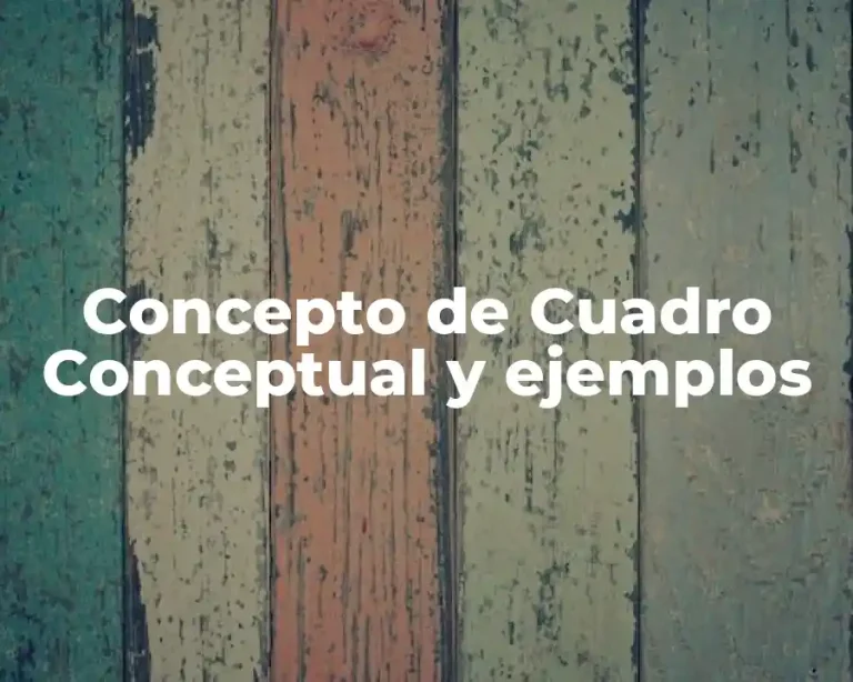 Concepto de Cuadro Conceptual y ejemplos