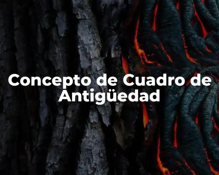 Concepto de Cuadro de Antigüedad