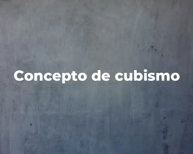 Concepto de cubismo