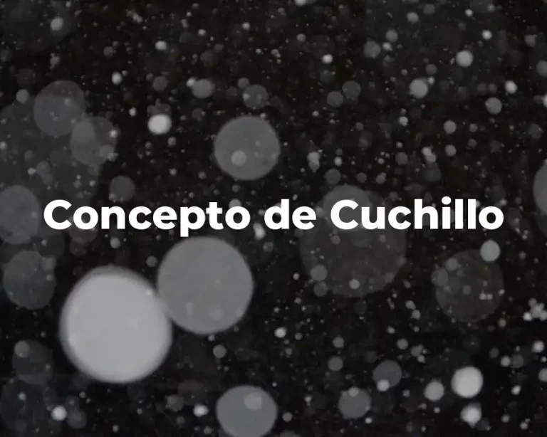 Concepto de Cuchillo