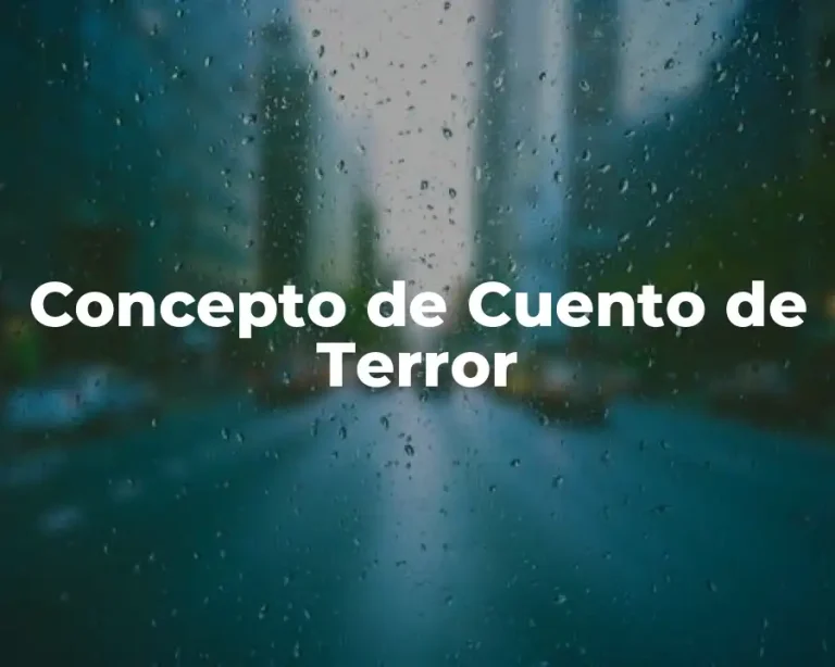 Concepto de Cuento de Terror