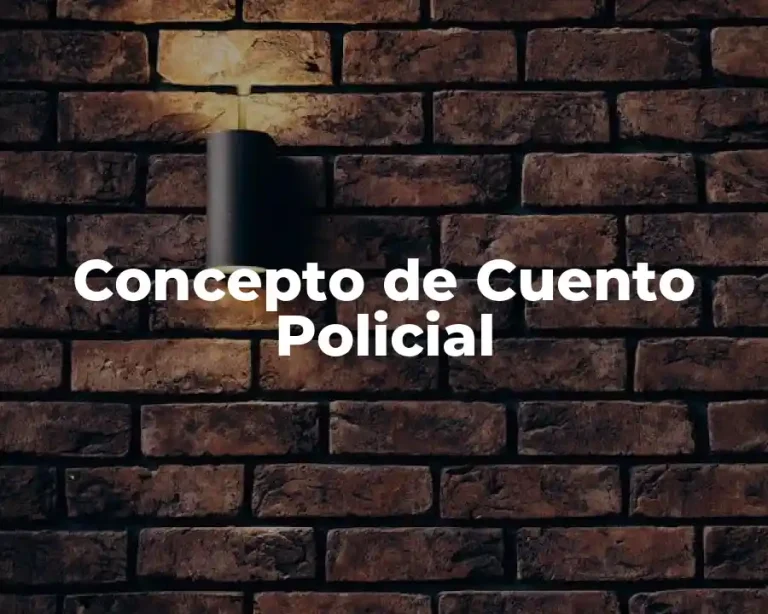 Concepto de Cuento Policial