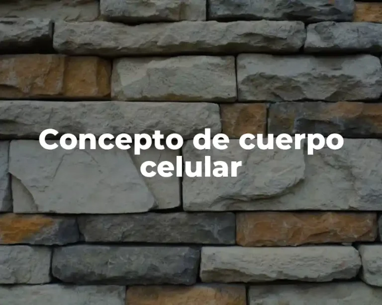 Concepto de cuerpo celular