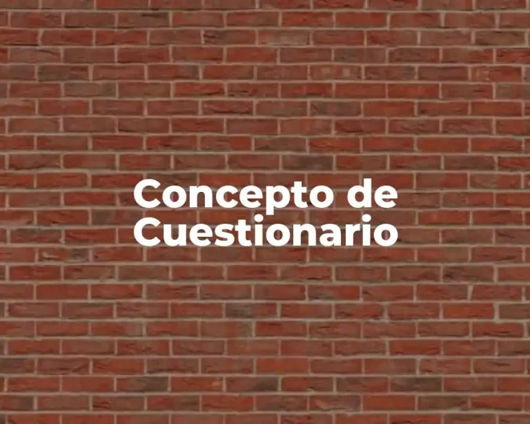 Concepto de Cuestionario
