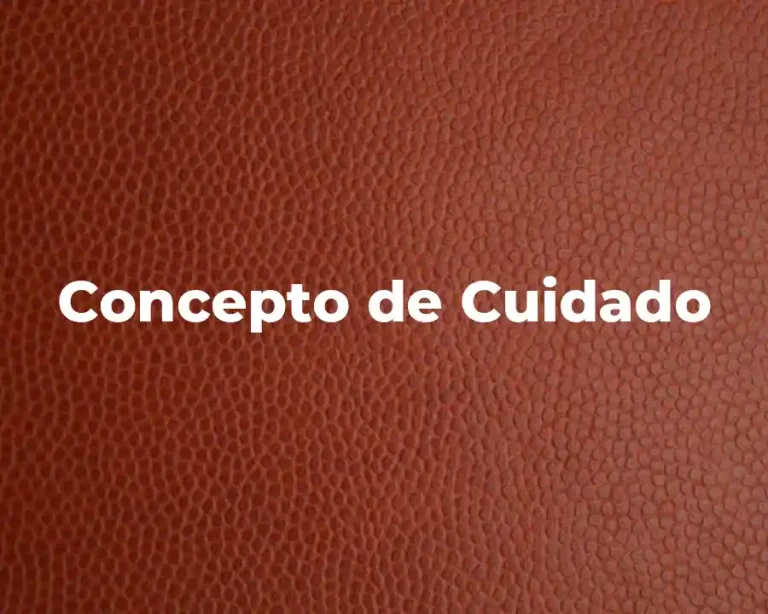 Concepto de Cuidado