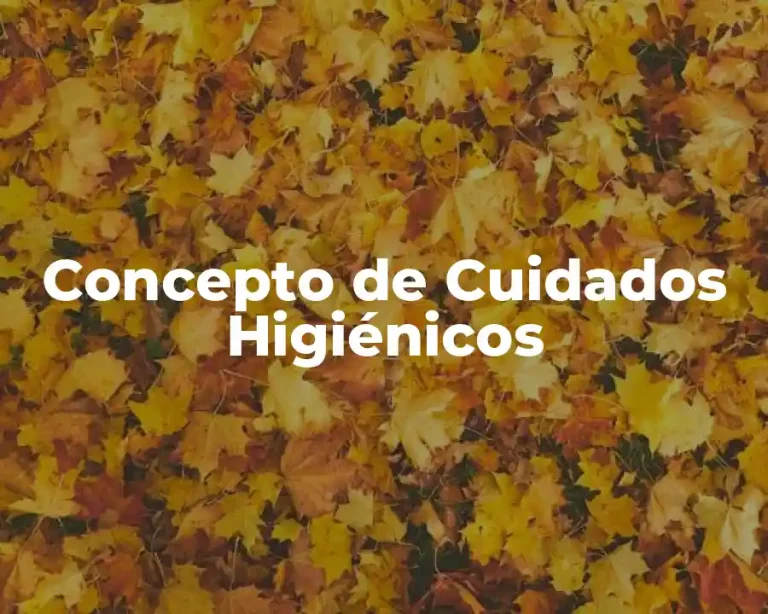 Concepto de Cuidados Higiénicos